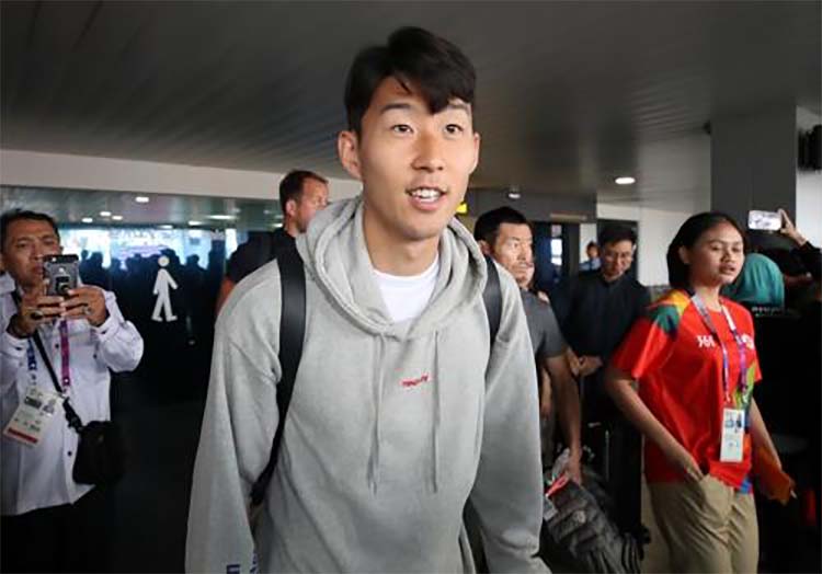 Bintang Tottenham Son Heung-Min tiba di Indonesia
